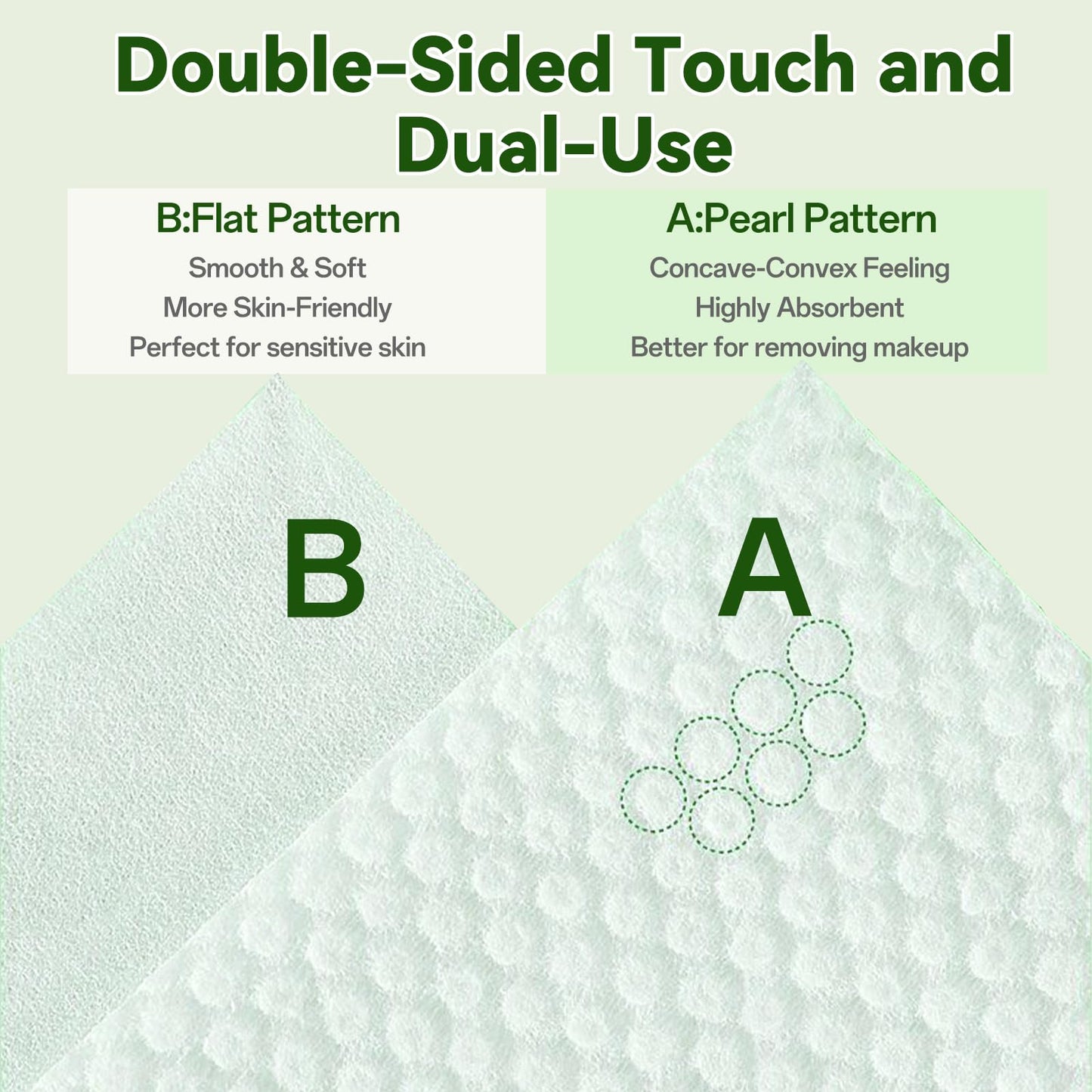 180 Count Disposable Face Towels, Ultra Soft Thick Biodegradable Facial Towels for Sensitive Skin, Lint-Free Makeup Remover Dry Wipes, Multi-Purpose Cleansing Towelettes