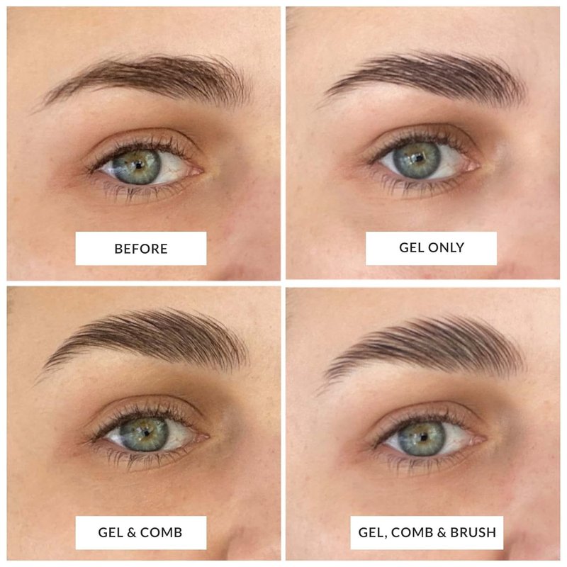 Quick Flick 2-In-1 Eyebrow Lamination Gel - Smudge-Proof & Long-Lasting Clear Formula with Double-Sided Comb (8 ml)