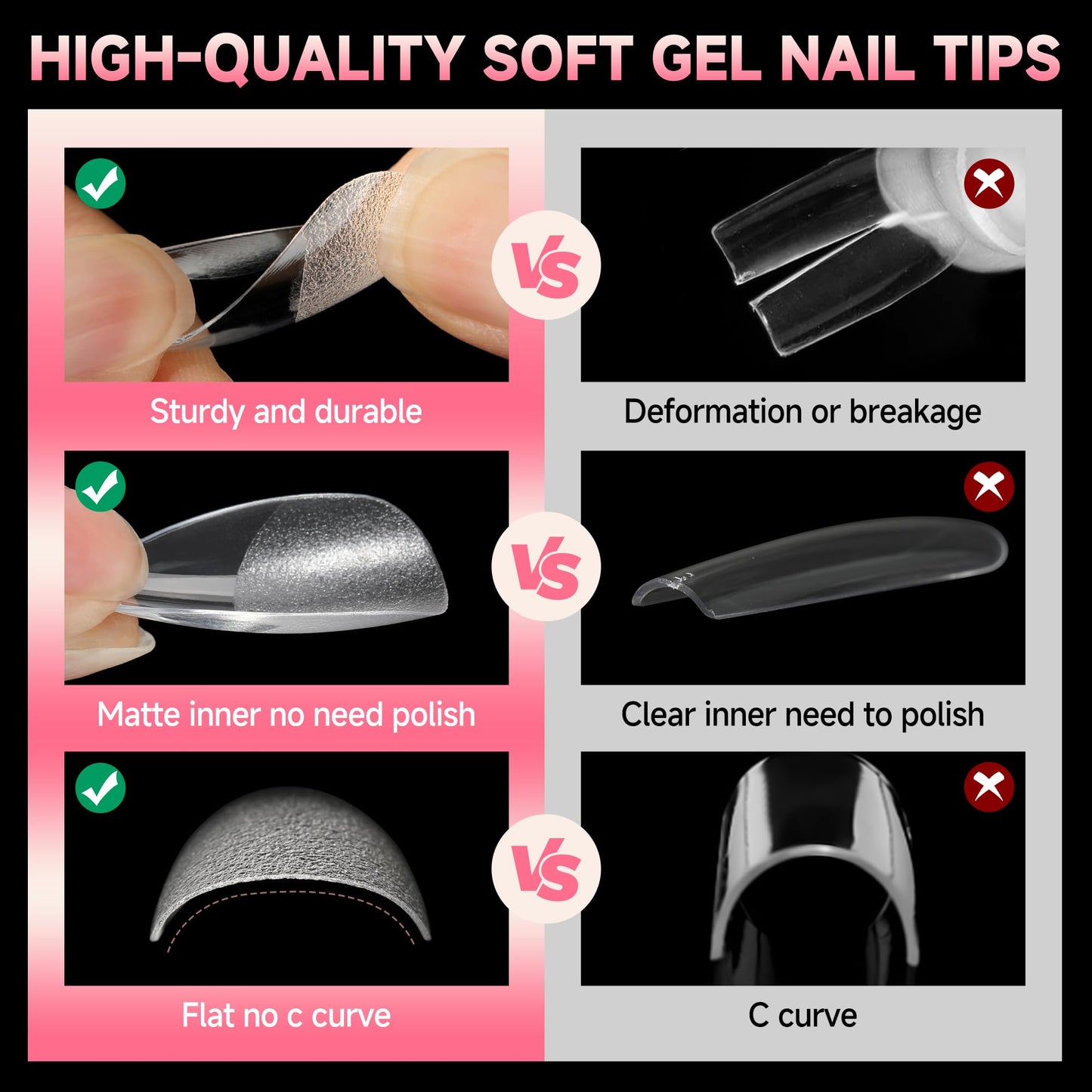 UNA GELLA Medium Almond Nail Tips, 12 Sizes Gel Nail Tips Almond Shape, 120Pcs Pre-file Soft Gel Nails Tips Clear Acrylic Fake Nails Full Cover Nails Tips for Nail Extensions DIY Salon Long Lasting
