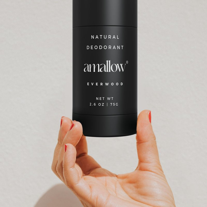 Amallow - Natural Deodorant - Aluminum Salt-Free, Tallow-Based, Baking Soda-Free, with Magnesium & Zinc - Long-Lasting Odor Protection - Handcrafted in the USA - 2.6 oz (Everwood)