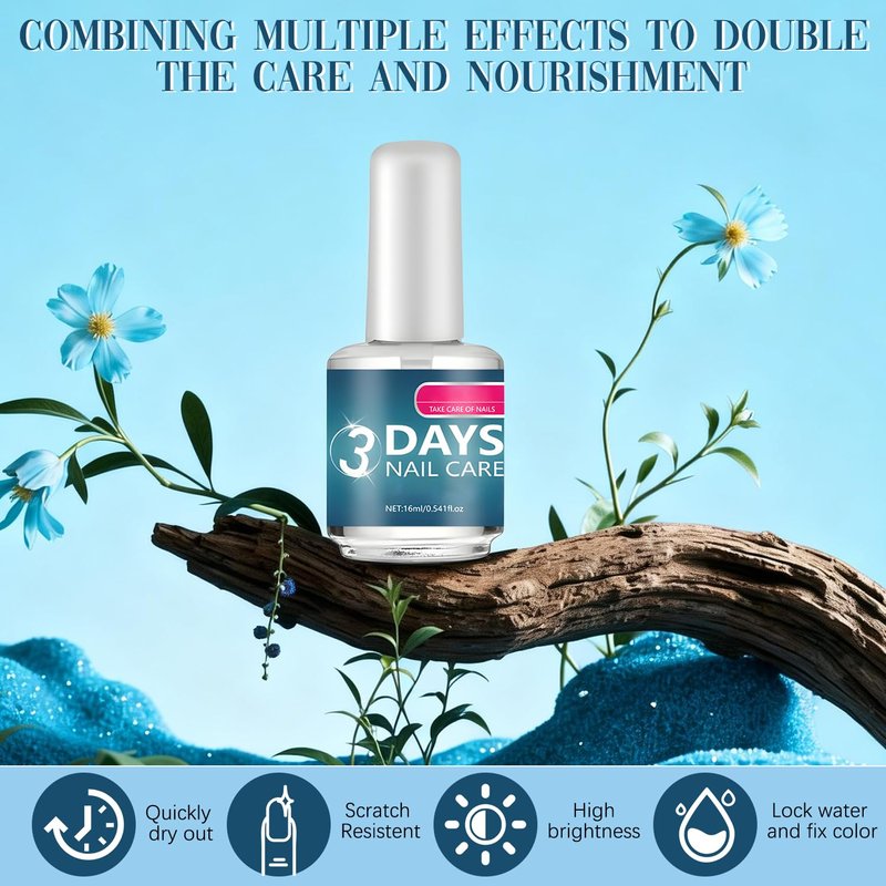 2 PCS 3 Days Nail Care, Keratin Amino Acid Formula for Strengthening & Hydration, Treatment for Dry, Weak, Fragile Nails