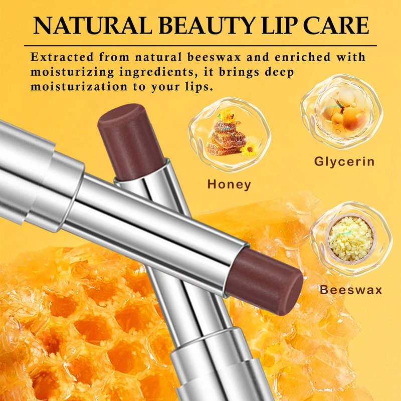 IFVGFB Honey Noir-Nude Honey Lipstick, Moisturizing Lip Color, Nourishing Lip Balm, Natural Lip Care, Long-Lasting Moisturization Non-Sticky (Nude)
