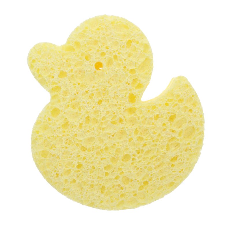 minkissy Cute Bath Sponge for Newborns Soft Yellow Duck Bathing Sponges for Kids, Baby Cartoon Bath Sponge Gentle Exfoliating Bath Supplies