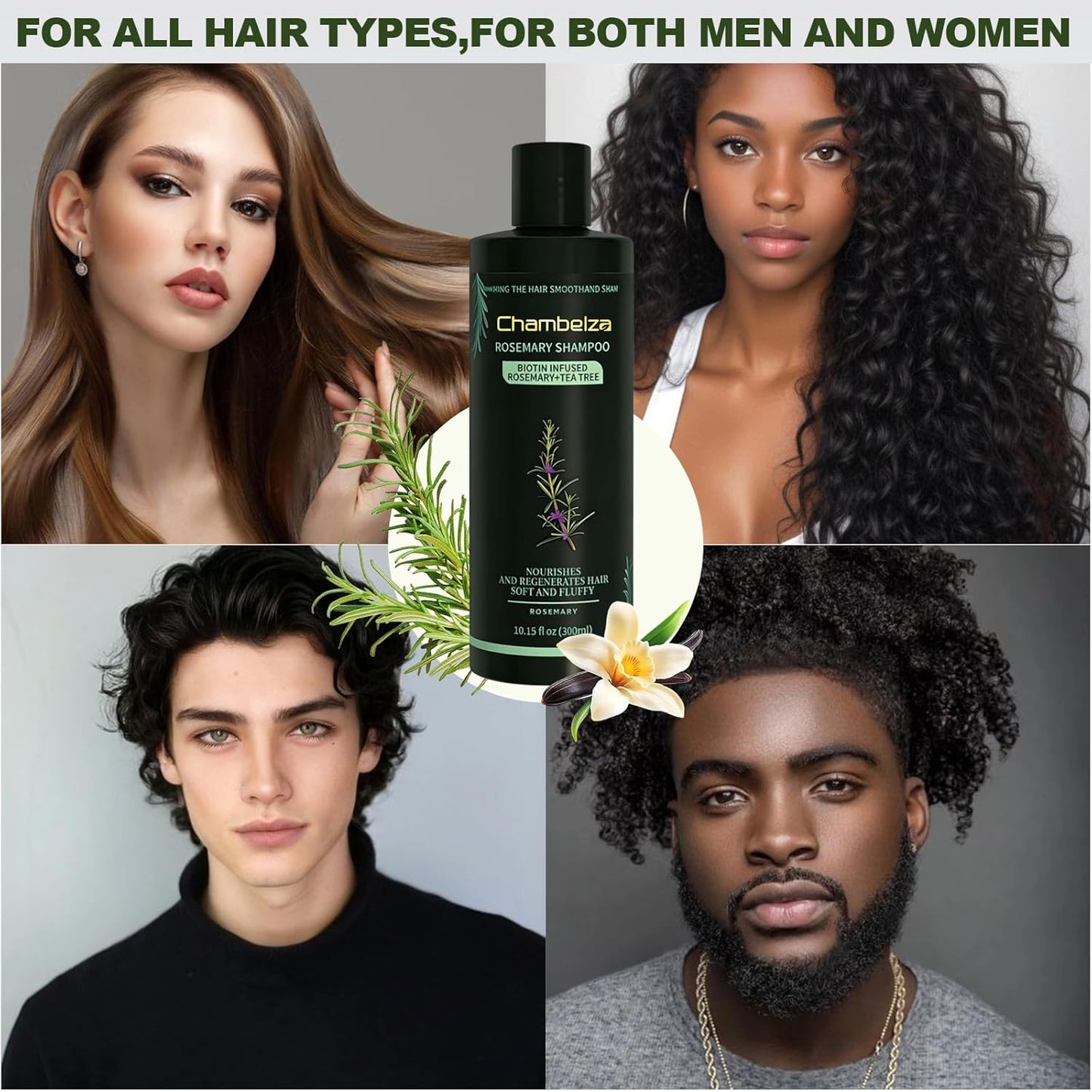 Skiennix Organic Rosemary Hair Growth Shampoo - Natural Thickening Formula with Biotin & Keratin | 10.15 fl. oz - 2 Pack