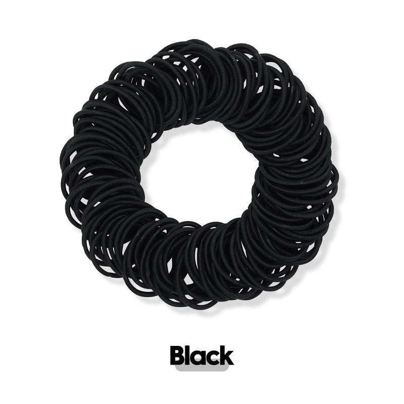 Qooocy 120 Pcs Small Hair Ties for Thin Hair & Kids - 1 Inch, 2mm No-Damage Elastic Bands in