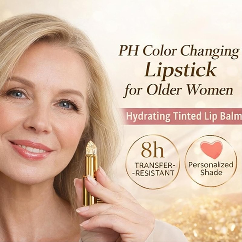 PH Color Changing Lipstick - Hydrating Tinted Lip Balm for Mature Women | Long-Lasting, Moisturizing (2PCS)