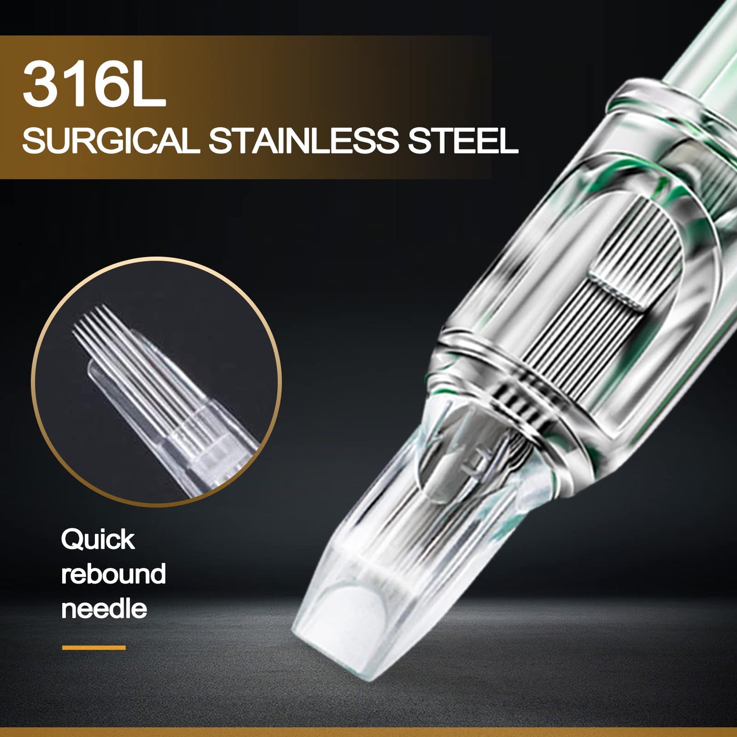 Tattoo Needles Cartridges - Yuelong 40pcs Tattoo Cartridges Needles Mixed Round Liner Shader Magnum 3RL 5RL 7RL 9RL 7RS 9RS 7RM 9RM Assorted Needles with Membrane for Tattoo Artist