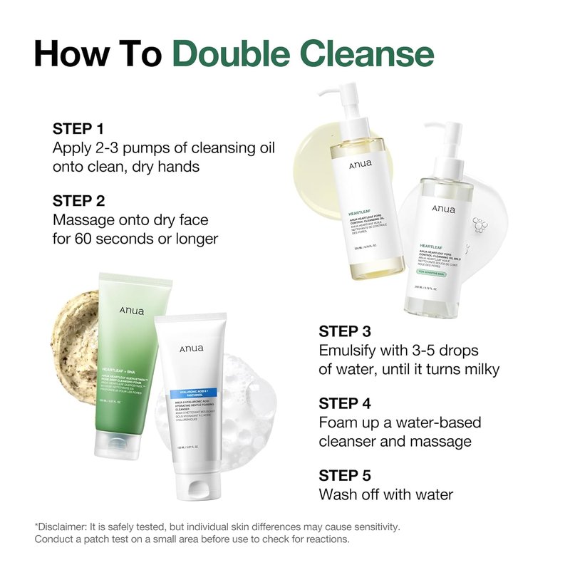 Anua Heartleaf Pore Control Cleansing Oil - Oil Cleanser for Makeup & Blackhead Removal | 6.76 fl oz (Pack of 2)