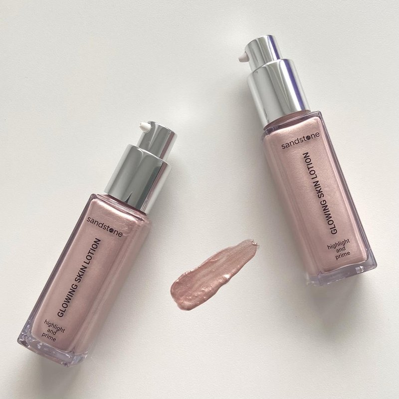Sandstone Scandinavia Hypoallergenic Liquid Highlighter & Glow Primer – Natural Radiant Finish – Fragrance-Free, Vegan – For Sensitive Skin