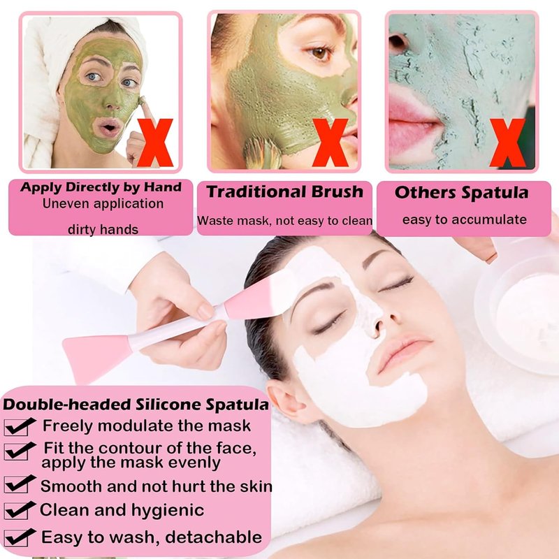 RamPula Silicone Face Mask Brush - Flexible Applicator for Facial, Sleeping & Clay Masks | Beauty Tool