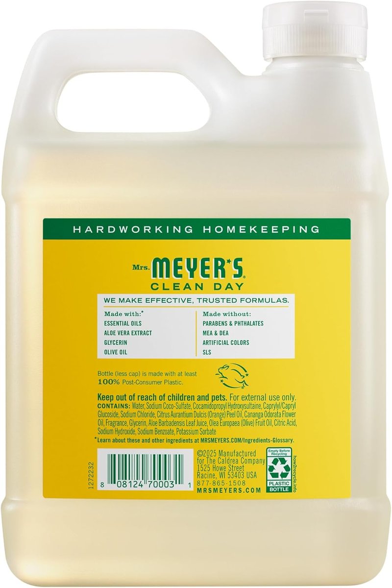 Mrs. Meyer's Liquid Hand Soap Refill - Honeysuckle Scent | 33 Oz Eco-Friendly Formula