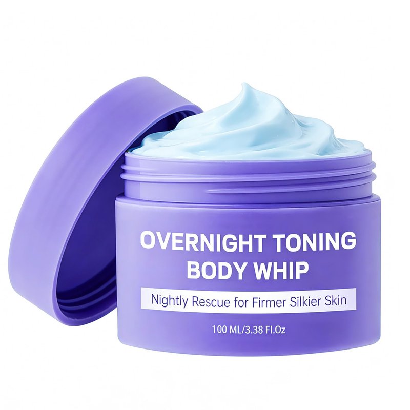 Kaminii Overnight Toning Body Whip - For Loose Crepey Skin on Arms, Thighs & Belly | Firming, Moisturizing & Anti-Wrinkle Night Cream to Improve Tone While You Sleep, All Skin Types