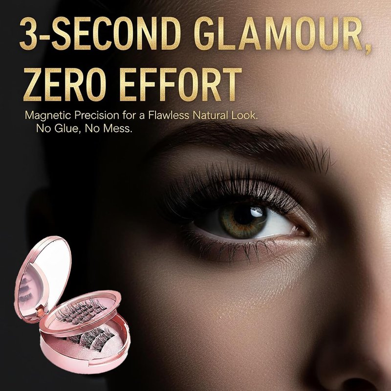 Magnetic Eyelashes - Easy Application with Applicator Tool | Natural Look & Reusable