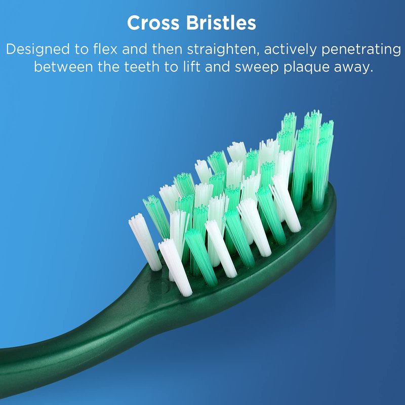 Fremouth Extra Firm Toothbrushes for Adults, Extra Hard Bristles, 6 Count