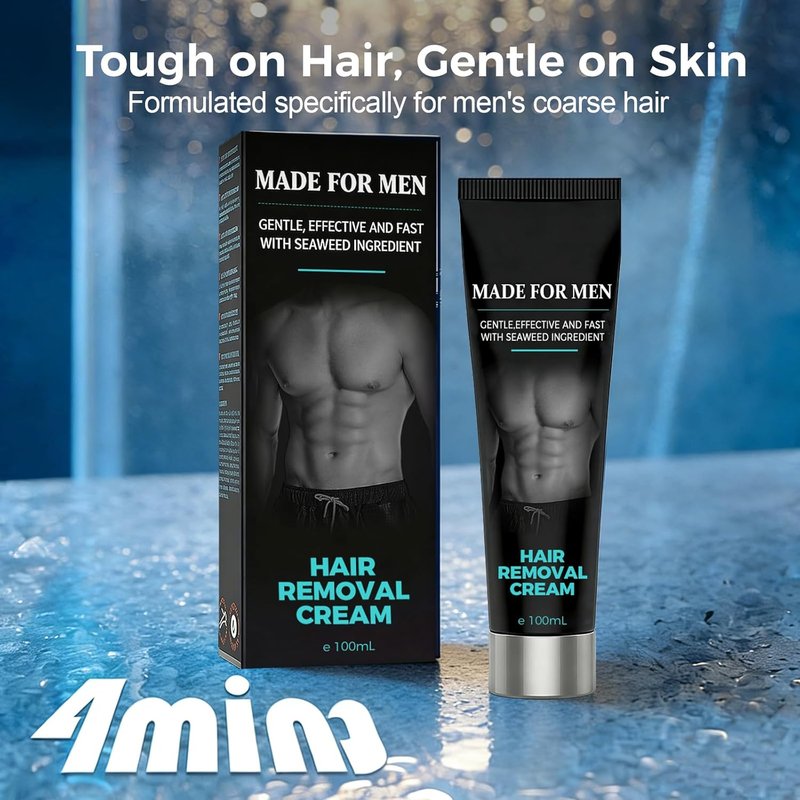 Skiennix Fast-Acting Body Hair Removal Cream for Men - Gentle Moisturizing Formula, 100ml