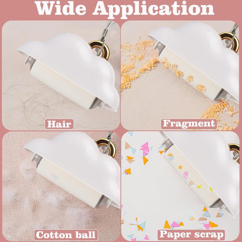 Mini Travel Lint Roller - Reusable Pet Hair Remover with 150 Refillable Sheets | Compact White Design