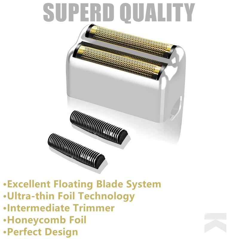 Shaver Replacement Foil and Cutters compatible with BaBylissPRO FXFS2 Electric Razors, Shaver Replacement Head compatible with BaBylissPRO Double Foil Shaver