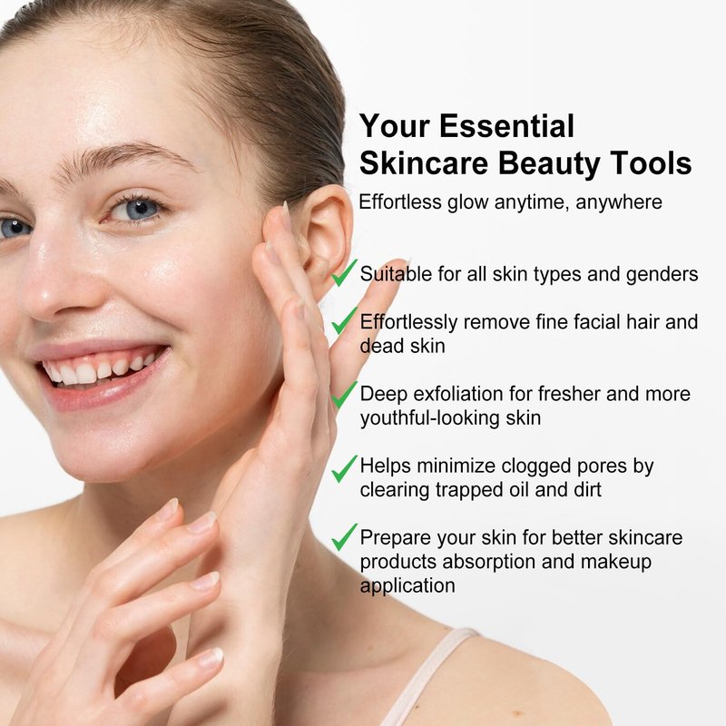 Skiennix Dermaplane Razor - Gentle Facial Exfoliation Tool for Peach Fuzz & Eyebrow Shaping | Coral