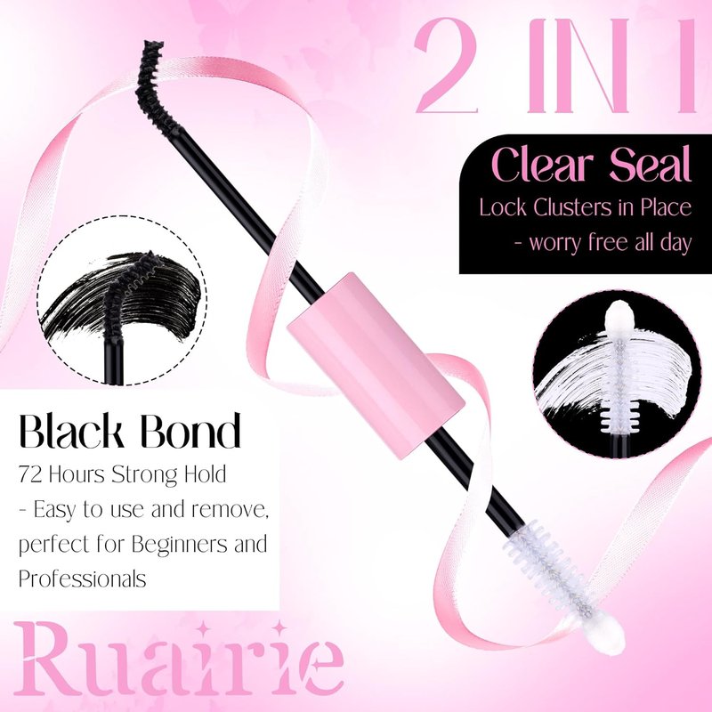 Bond and Seal Lash Glue - Strong Hold Eyelash Cluster Adhesive | Waterproof 2-in-1 Formula