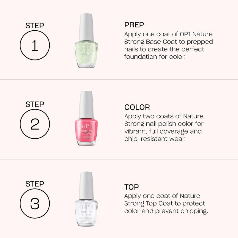 OPI Nature Strong Knowledge is Flower | Opaque Soft Pink Crème Natural Origin Nail Polish | Plant Based, Vegan, Cruelty Free
