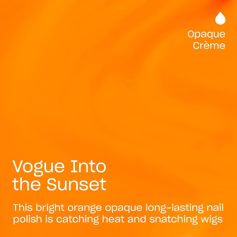 OPI Infinite Shine Vogue Into the Sunset | Opaque Bright Orange Long Wear Gel Like Crème Nail Polish | Make 'Em Jelly! Collection | Summer 2025