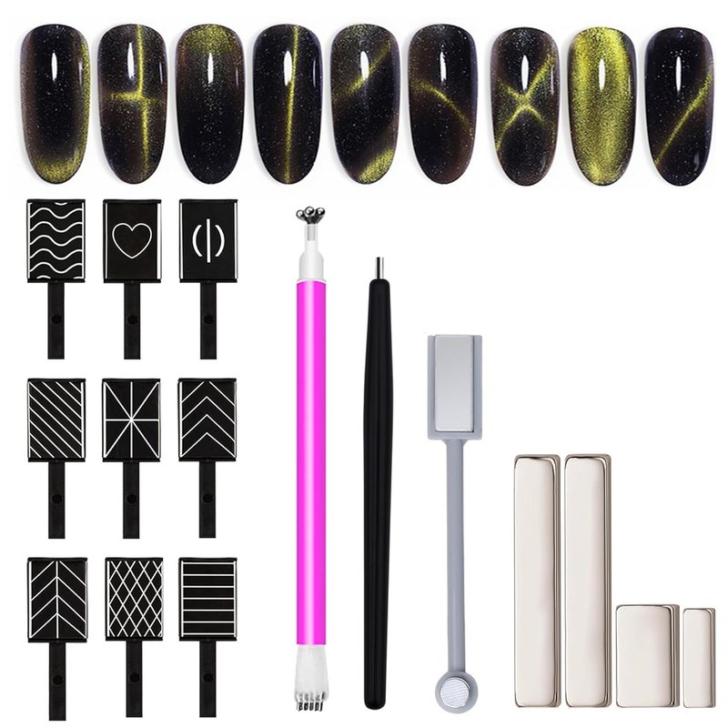 Cat Eye Nail Magnet Pens - 16Pcs Gradient Design Tools for Magnetic Nail Art | Perfect for Women’s Nails