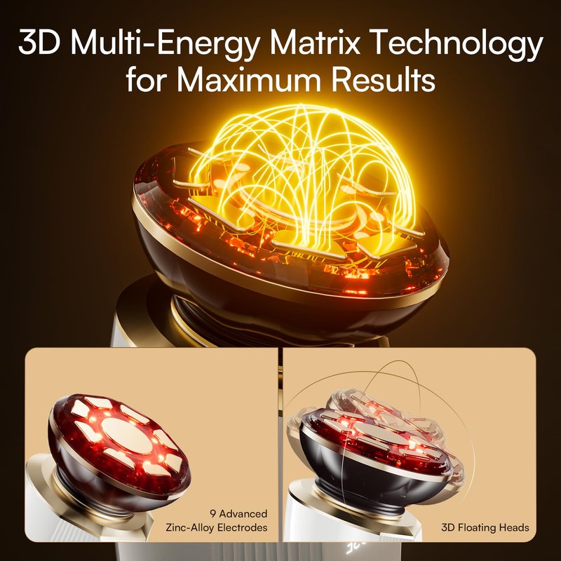 INIA 3-in-1 Red Light Therapy for Face and Neck Beauty Device for Puffiness & Skin Firming Skincare Tool