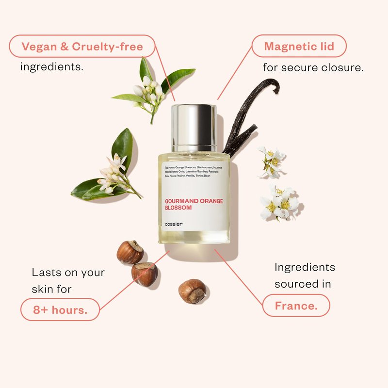 Dossier - Gourmand Orange Blossom - Eau de Parfum - Inspired by La Vie Est Belle - Long-Lasting Fragrance - Feminine - 1.7 fl oz (50ml)