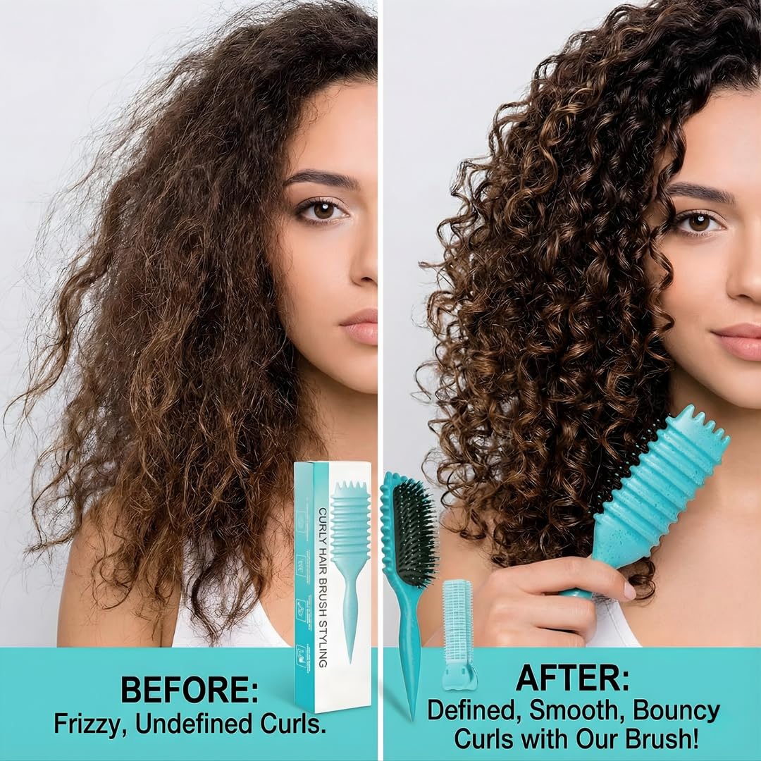 Ultimate Curl Defining Brush for Wet Curly Hair, Vented - Green