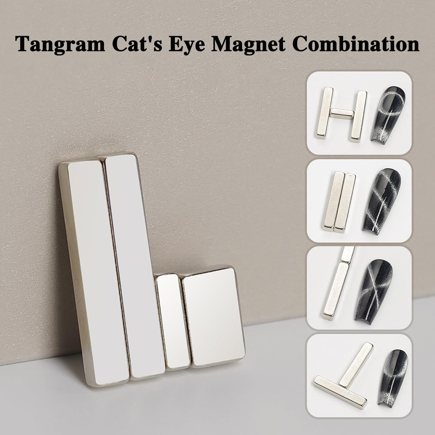WOKOTO 5Pcs Nail Magnet For Cat Eye Nails Designs Magnet Pens Big Cylinder Magnet Stick And 4 In 1 Magnet Blocks Nail Art Tools For Nail Art Cat Eye Magnet For Nails Cat Eye Magnets For Women Nails