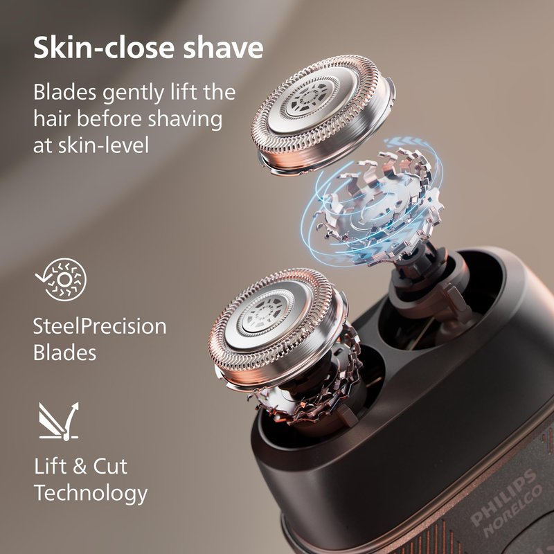Philips Norelco Shaver 500 Series - Compact Electric Shaver, Lift & Cut System, SteelPrecision Blades, 3D Floating Heads, Wet & Dry Shave, Travel Case, Travel Lock, Magnetic Cap, Model S591/94