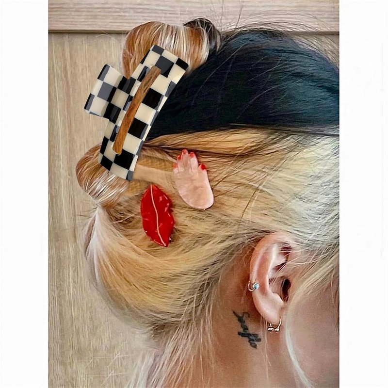 Magicsky Hair Claw Clips - 10 Pcs Opal Marble Tortoise Acrylic Clips for Thick & Thin Hair | Cute 90's Butterfly Barrettes