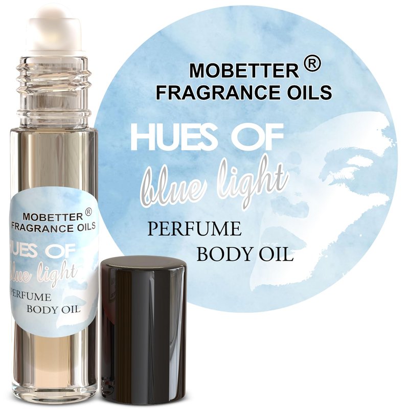 Hues Of Blue Light Women Perfume Body Oil, Floral Fruity fragrance for women, Long Lasting, Travel Size, Inspired by Light Blue