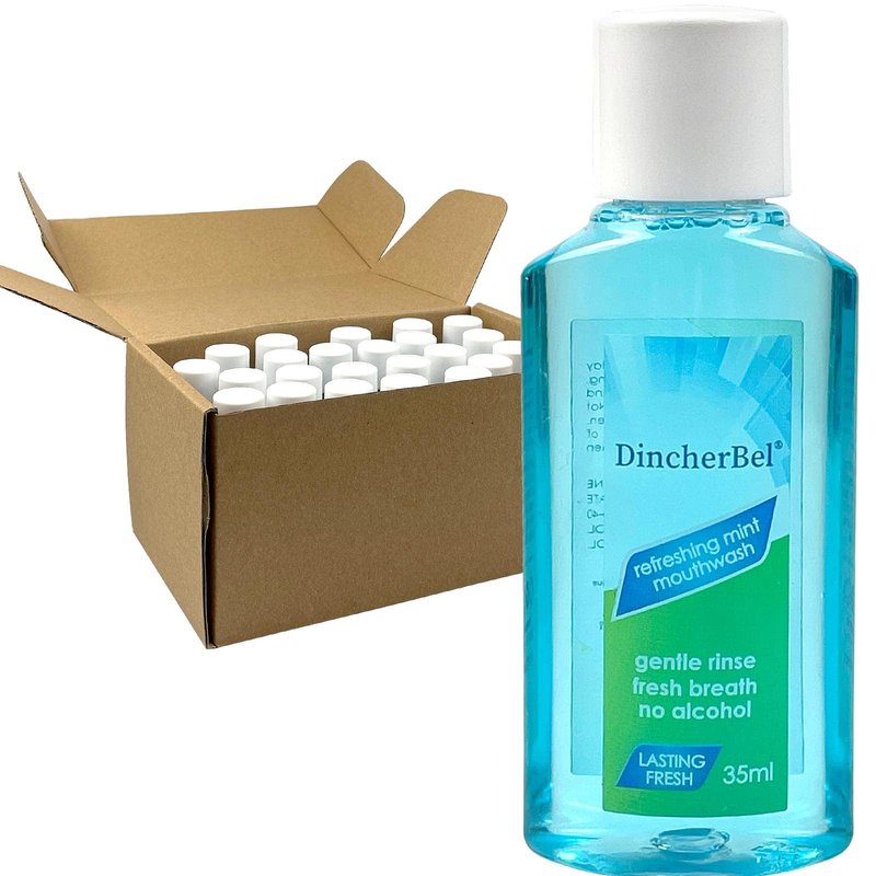 Mouthwash Travel Size, Portable Original Mint Mini Mouthwash Bulk, 35ml/1.2oz (24Pack, Mint)