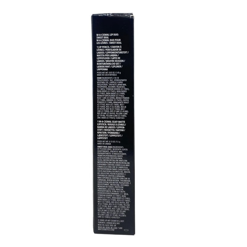 MAC Cosmetics M·A·Cximal Lip Duo -Sweet Deal- Silky Matte Lipstick and a Lip Pencil in Soar.