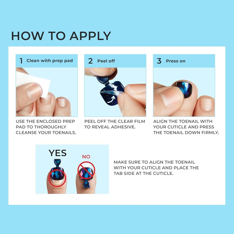 KISS imPRESS Press-On Nails - Last Flowers Design, Medium Blue, Short Squoval | 24 Nails & Accessories Included