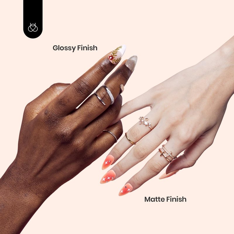 Beetles Matte Gel Top Coat No Wipe Glossy Top Coat Set 2Pcs 15ml, Shiny Long-Lasting Clear Gel Nail Polish, Soak Off UV LED Nail Lamp, Home DIY Manicure Salon Gifts for Women