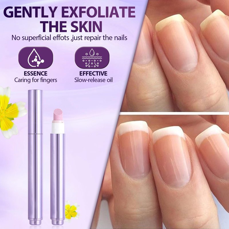 BaiKupo 3-in-1 Cuticle Oil Pen, Cuticle Pusher, Nail Oil Pen with Ceramic Tip, Dry & Damaged Nails, Nail Cuticle Remover, Moisturize & Repair, 3PCS