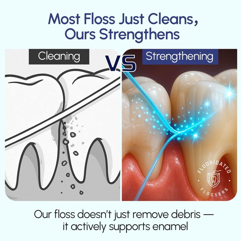Fluoride Floss Picks - Enhanced Cavity Protection, Unflavored Floss Picks. Shred Resistant Nylon Flossers, 180 Count, Dentist Designed and Backed By Science
