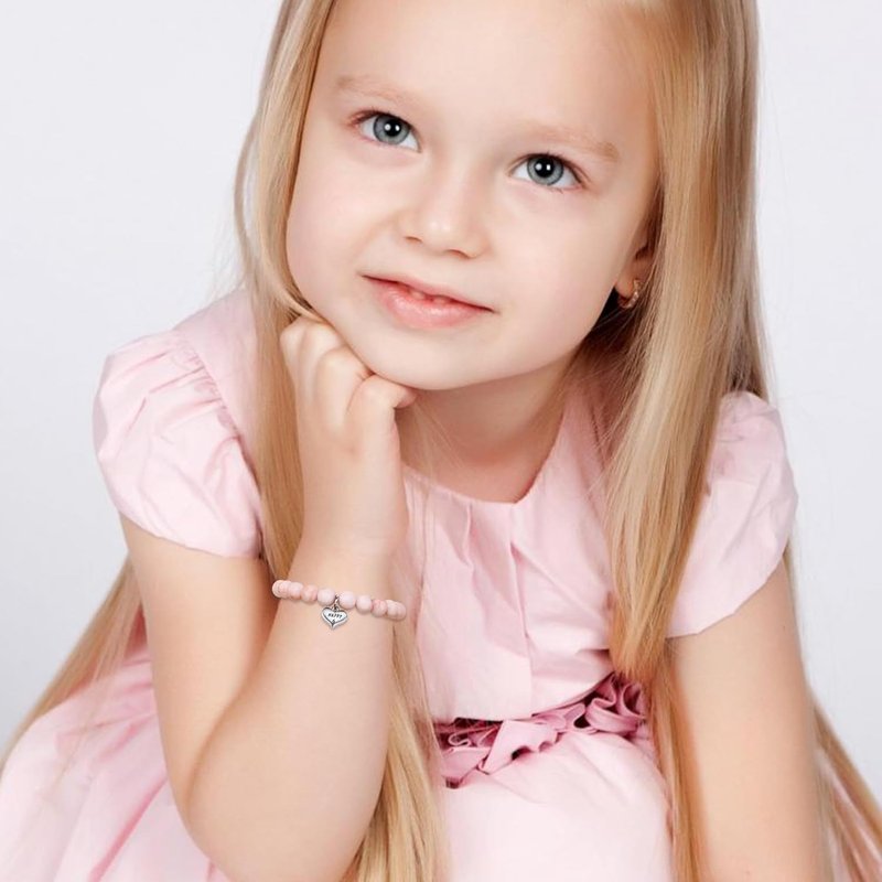 Beaded Bracelets for Girls - Adjustable Cross & Pearl Design | Perfect Birthday Gifts for Ages 1-16