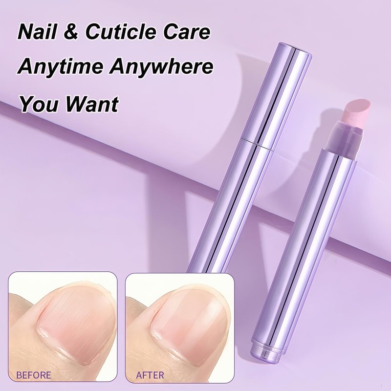 KAHSOSE 2Pcs 3-in-1 Nail Care Pen, Cuticle Oil Pusher Pen with Ceramic Tip, Nail Oil Pen for Dry Cuticles & Hangnails, Moisturizing Nail Conditioning Pen for Nails & Cuticle