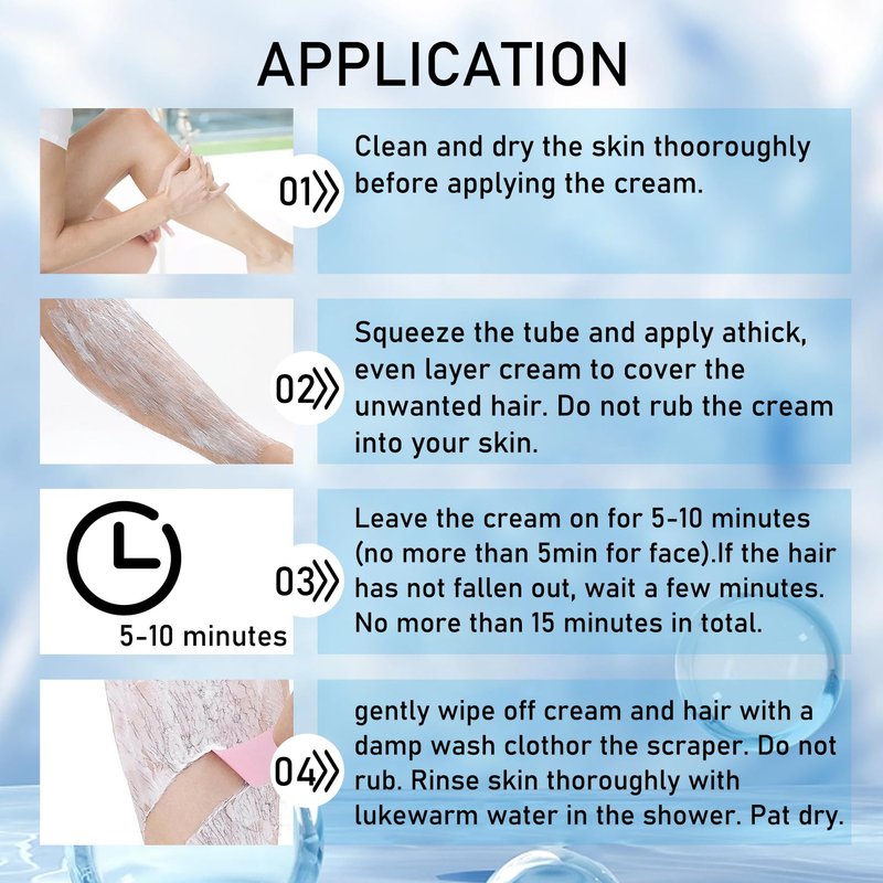 3PCS Hair Removal Cream for Women,Mens Depilatory Cream for Unwanted Hair in Face,Underarms,Bikini and Legs,Long-lasting Flawless Body Depilatory Lotion,Moisturizing Hair Removal Lotion