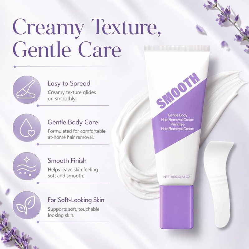 Gentle Hair Removal Spray & Cream Kit - Aloe & Hyaluronic Acid for Sensitive Skin | Smooth Body & Legs