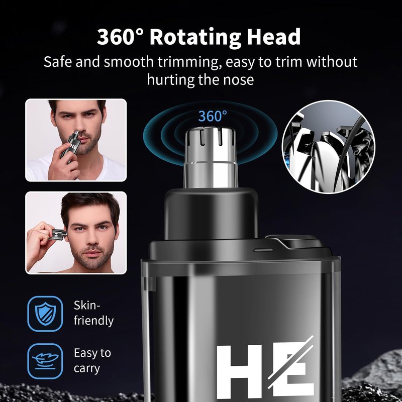 HIENA PRO Professional Hair Clipper Kit - Rechargeable Cordless Barber Set & Grooming Tools (Black)