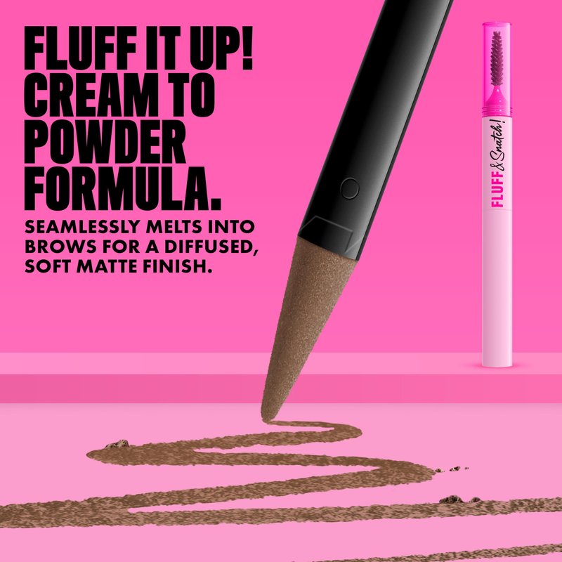 NYX PROFESSIONAL MAKEUP Fluff & Snatch Brow Powder Pen, Cream To Powder Eyebrow Pen For Soft, Defined Brows, Smudge and Transfer-Resistant Formula - Taupe