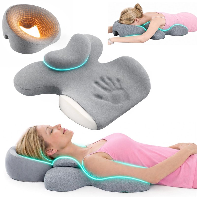 2026 Upgraded Pillow for Massage Face Down, Extra Large Thick Breast Support Pillow for Sleeping, Chest & Face Support Pillow for Massage, SPA & Relaxation, Removable Washable Cover, Non-Slip Bottom
