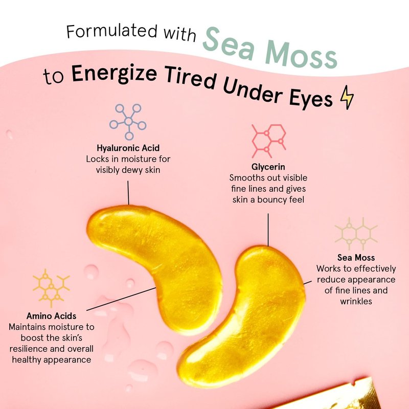 Grace & Stella Under Eye Mask - Award-Winning Gel Patches for Dark Circles & Puffiness | Vegan Self-Care (6 Pairs, Gold)