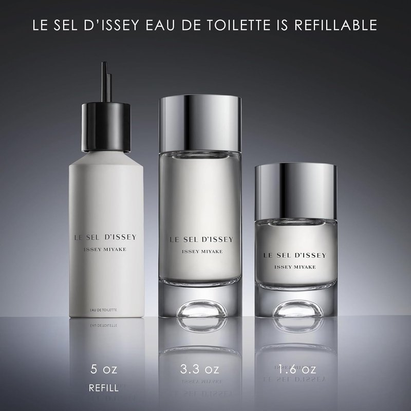 Issey Miyake Le Sel d'Issey Eau de Toilette | Fresh Woody Marine Fragrance for Men - Salt Accord, Ginger & Cedarwood