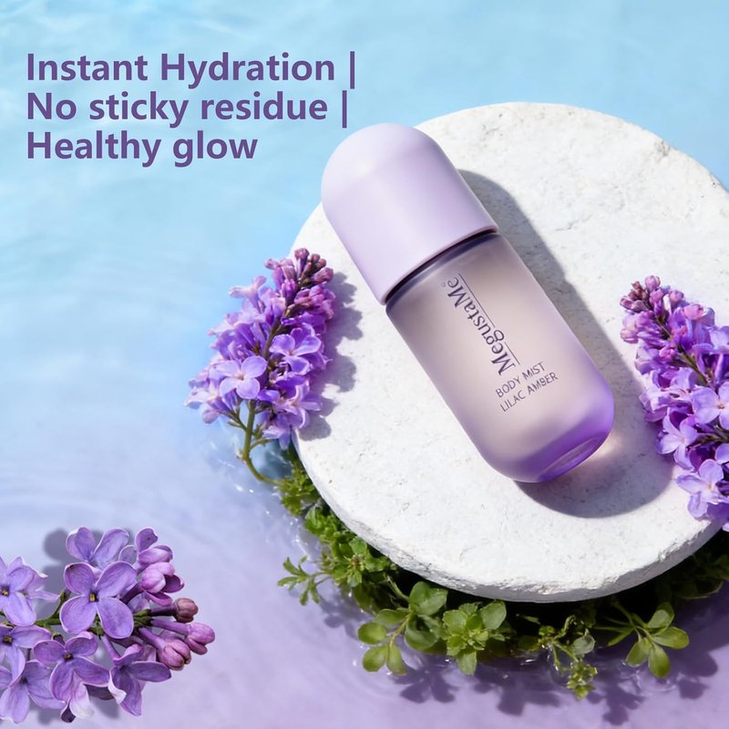 Lilac Amber Body Spray - Long Lasting Floral Woody Fragrance Mist | Paraben & Phthalate Free, 3.38 fl oz