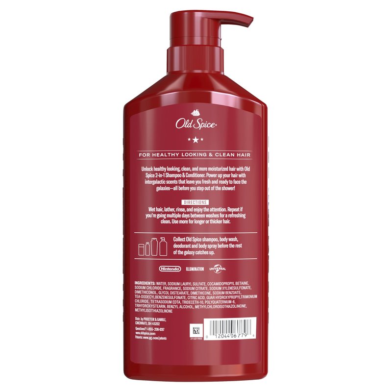 Old Spice Mens 2-in-1 Shampoo and Conditioner, Desert Detour, x The Super Mario Galaxy Movie, 21.9 fl oz